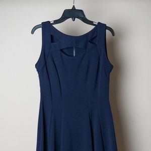 Gabby Skye Navy Fit and Flare Dress